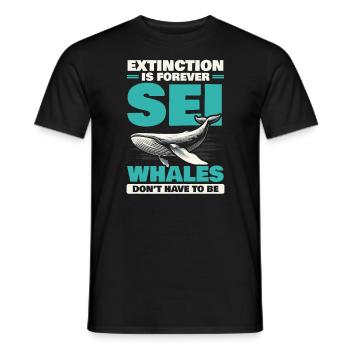 Gefährdete Arten Seiwal Tierrechte - Männer T-Shirt - Schwarz - Vorne - AI Model Male 178 light (178cm)