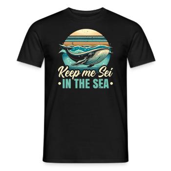 Gefährdete Arten Seiwal Tierrechte - Männer T-Shirt - Schwarz - Vorne - AI Model Male 178 light (178cm)