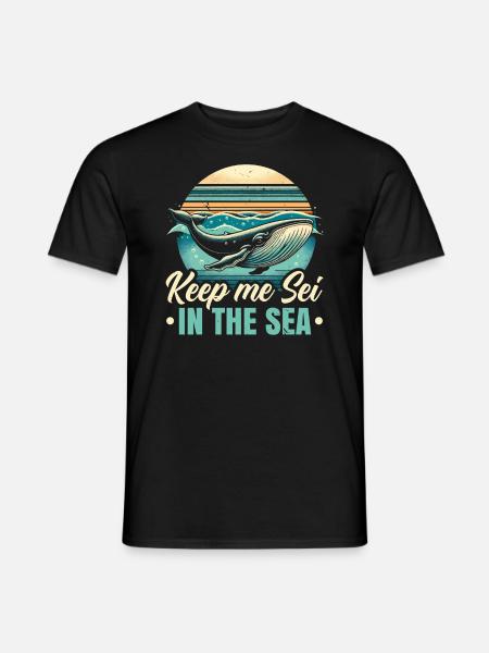 Gefährdete Arten Seiwal Tierrechte - Männer T-Shirt - Schwarz