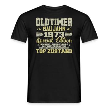 Jahrgang 1973 geboren Retro Geburtstag Vintage - Männer T-Shirt - Schwarz - Vorne - AI Model Male 178 light (178cm)