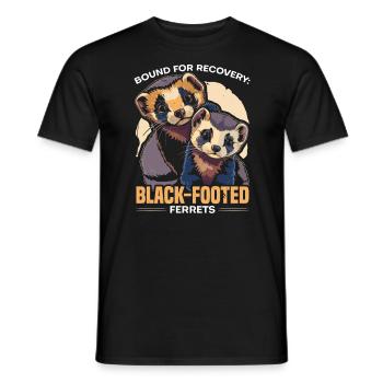 Gefährdete Spezies Schwarzfußfrettchen - Männer T-Shirt - Schwarz - Vorne - AI Model Male 178 light (178cm)