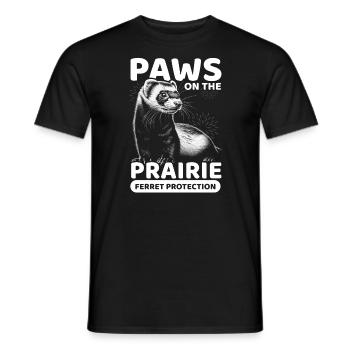 Endangered Species Black Footed Ferret Animal - Men's T-Shirt - black - Front - AI Model Male 178 light (178cm)