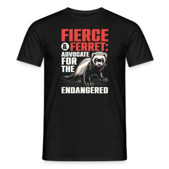 Endangered Species Black Footed Ferret Animal - Men's T-Shirt - black - Front - AI Model Male 178 light (178cm)