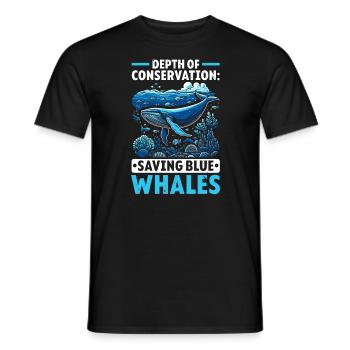 Gefährdete Arten Blauwal Tierrechte - Männer T-Shirt - Schwarz - Vorne - AI Model Male 178 light (178cm)