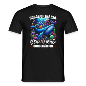 Gefährdete Arten Blauwal Tierrechte - Männer T-Shirt - Schwarz - Vorne - AI Model Male 178 light (178cm)