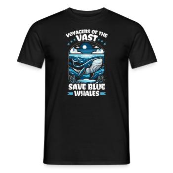 Gefährdete Arten Blauwal Tierrechte - Männer T-Shirt - Schwarz - Vorne - AI Model Male 178 light (178cm)