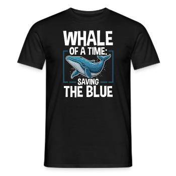 Espèces en voie de disparition Droits des animaux des rorquals bleus - T-shirt homme - noir - Devant - AI Model Male 178 light (178cm)
