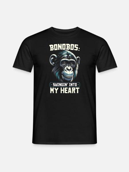 Endangered Species Bonobo Animal Rights Activist - Men's T-Shirt - black