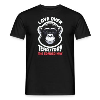 Espèce en voie de disparition, bonobo, militant des droits des animaux - T-shirt homme - noir - Devant - AI Model Male 178 light (178cm)