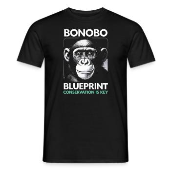 Endangered Species Bonobo Animal Rights Activist - Men's T-Shirt - black - Front - AI Model Male 178 light (178cm)