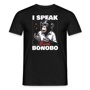 Endangered Species Bonobo Animal Rights Activist - Men's T-Shirt - black - Front - AI Model Male 178 light (178cm)