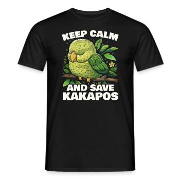 Gefährdete Tierarten Kakapo Tierrechtsaktivist - Männer T-Shirt - Schwarz - Vorne - AI Model Male 178 light (178cm)