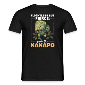 Gefährdete Tierarten Kakapo Tierrechtsaktivist - Männer T-Shirt - Schwarz - Vorne - AI Model Male 178 light (178cm)