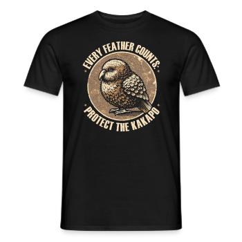 Gefährdete Tierarten Kakapo Tierrechtsaktivist - Männer T-Shirt - Schwarz - Vorne - AI Model Male 178 light (178cm)