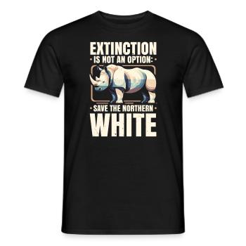 Endangered Species Northern White Rhino - Men's T-Shirt - black - Front - AI Model Male 178 light (178cm)