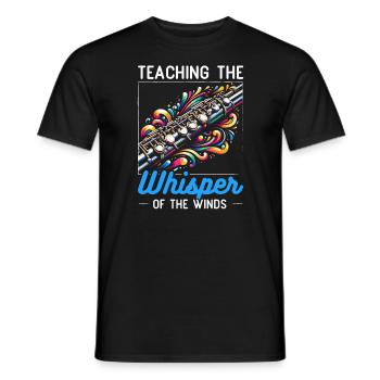 Professeur de flûte Instrument de musique Joueur de flûte - T-shirt homme - noir - Devant - AI Model Male 178 light (178cm)