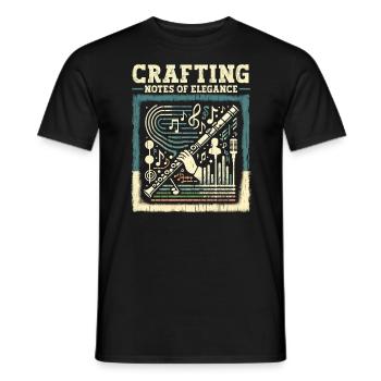 Professeur de flûte Instrument de musique Joueur de flûte - T-shirt homme - noir - Devant - AI Model Male 178 light (178cm)