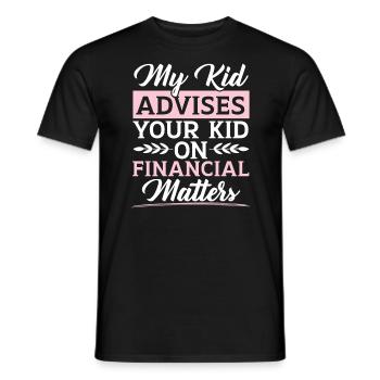 Maman d’un conseiller financier Gestion de l’argent - T-shirt homme - noir - Devant - AI Model Male 178 light (178cm)