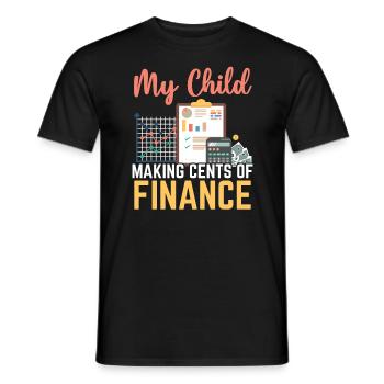 Maman d’un conseiller financier Gestion de l’argent - T-shirt homme - noir - Devant - AI Model Male 178 light (178cm)