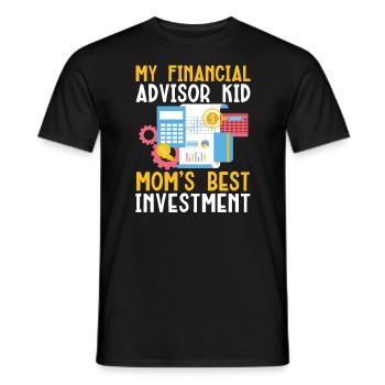 Maman d’un conseiller financier Gestion de l’argent - T-shirt homme - noir - Devant - AI Model Male 178 light (178cm)