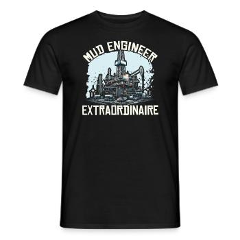 Drilling Engineer Job Profession Oil Rig Worker - Men's T-Shirt - black - Front - AI Model Male 178 light (178cm)