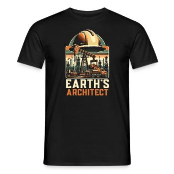 Ingénieur de forage Profession Travailleur de plate-forme pétrolière - T-shirt homme - noir - Devant - AI Model Male 178 light (178cm)