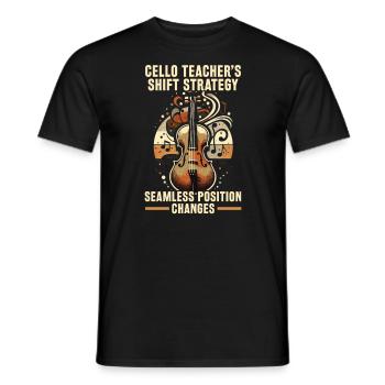 Cellolehrer Musikalischer Cellist Cellist - Männer T-Shirt - Schwarz - Vorne - AI Model Male 178 light (178cm)
