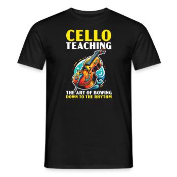 Cellolehrer Musikalischer Cellist Cellist - Männer T-Shirt - Schwarz - Vorne - AI Model Male 178 light (178cm)