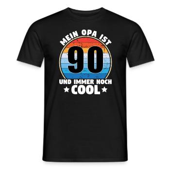 My Grandpa Is 90 And Still Cool 1934 - Men's T-Shirt - black - Front - AI Model Male 178 light (178cm)