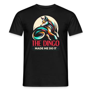 Dingo-Hund Westaustralien Australischer Dingo-Liebhaber - Männer T-Shirt - Schwarz - Vorne - AI Model Male 178 light (178cm)