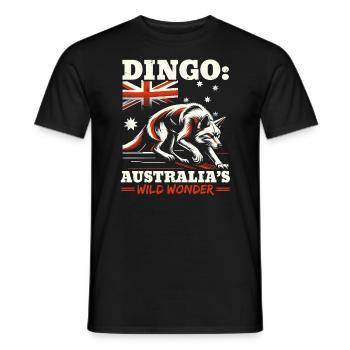 Dingo Dog Western Australia Australian Dingo Lover - Men's T-Shirt - black - Front - AI Model Male 178 light (178cm)