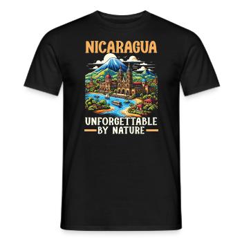Ich liebe Nicaragua Nicaraguanische Flagge Nicaraguanischer Stolz - Männer T-Shirt - Schwarz - Vorne - AI Model Male 178 light (178cm)