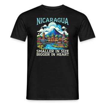 I Love Nicaragua Nicaraguan Flag Nicaraguan Pride - Men's T-Shirt - black - Front - AI Model Male 178 light (178cm)