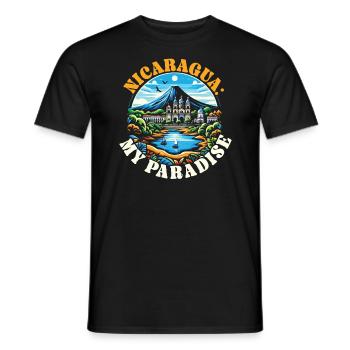 I Love Nicaragua Nicaraguan Flag Nicaraguan Pride - Men's T-Shirt - black - Front - AI Model Male 178 light (178cm)