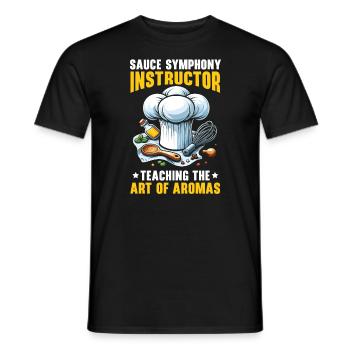 Arts culinaires Professeur Cuisine Chef cuisinier Cuisine - T-shirt homme - noir - Devant - AI Model Male 178 light (178cm)