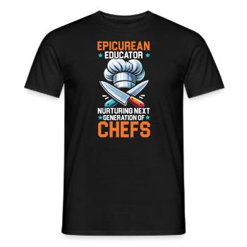 Arts culinaires Professeur Cuisine Chef cuisinier Cuisine - T-shirt homme - noir - Devant - AI Model Male 178 light (178cm)