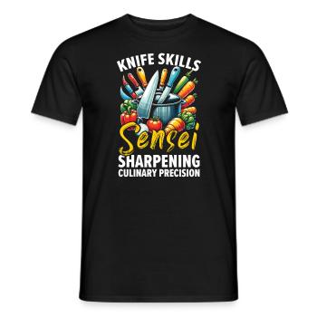 Arts culinaires Professeur Cuisine Chef cuisinier Cuisine - T-shirt homme - noir - Devant - AI Model Male 178 light (178cm)