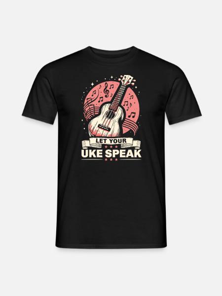 Ukelele Lehrer Instrument Ukelele Player Uke - Männer T-Shirt - Schwarz