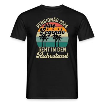 Retraité 2024 : Une légende prend sa retraite - T-shirt homme - noir - Devant - AI Model Male 178 light (178cm)