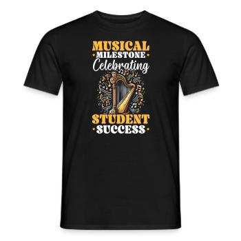 Harp Teacher Harpist Music Instrument Harp Player - Men's T-Shirt - black - Front - AI Model Male 178 light (178cm)