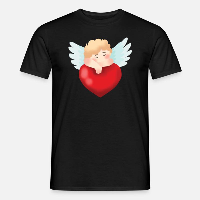 Angelo Cherup Cuore d'angelo Angioletto - T-shirt uomo - nero