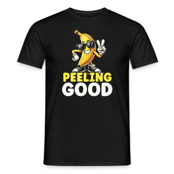 Banana Lover Banana Eater Food Tropical Fruit - Men's T-Shirt - black - Front - AI Model Male 178 light (178cm)