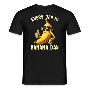 Banana Lover Banana Eater Food Tropical Fruit - Men's T-Shirt - black - Front - AI Model Male 178 light (178cm)