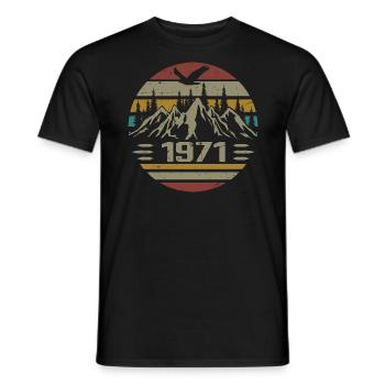 Jahrgang 1971 Original Retro 1971 Geburtstagsgeschenk - Männer T-Shirt - Schwarz - Vorne - AI Model Male 178 light (178cm)