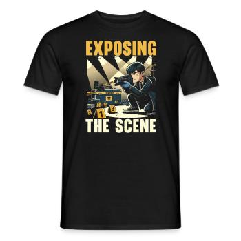 Forensic Photographer Crime Scene Investigation - Men's T-Shirt - black - Front - AI Model Male 178 light (178cm)