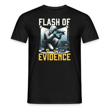 Forensic Photographer Crime Scene Investigation - Men's T-Shirt - black - Front - AI Model Male 178 light (178cm)