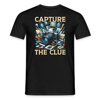 Forensic Photographer Crime Scene Investigation - Men's T-Shirt - black - Front - AI Model Male 178 light (178cm)