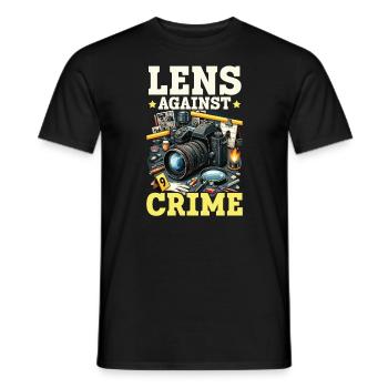 Forensic Photographer Crime Scene Investigation - Men's T-Shirt - black - Front - AI Model Male 178 light (178cm)