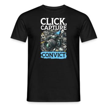 Forensic Photographer Crime Scene Investigation - Men's T-Shirt - black - Front - AI Model Male 178 light (178cm)