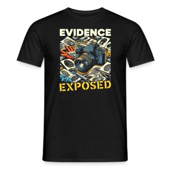 Forensic Photographer Crime Scene Investigation - Men's T-Shirt - black - Front - AI Model Male 178 light (178cm)